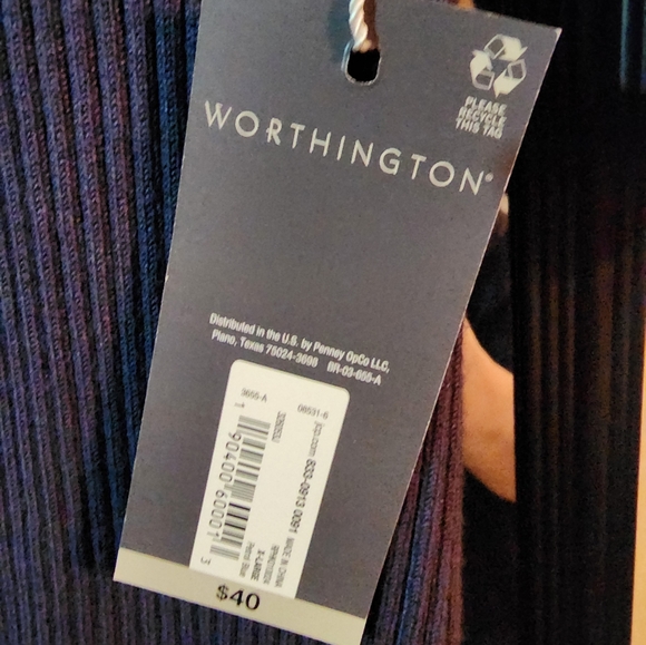 Dark blue Worthington short sleeve sweater - Picture 2 of 4